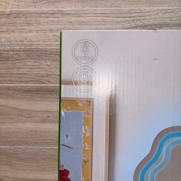 Ashland LED Neon Mirror - Blue and Silver - Picture 5 of 6